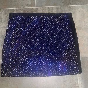 iridescent sparkled skirt, black, Size S